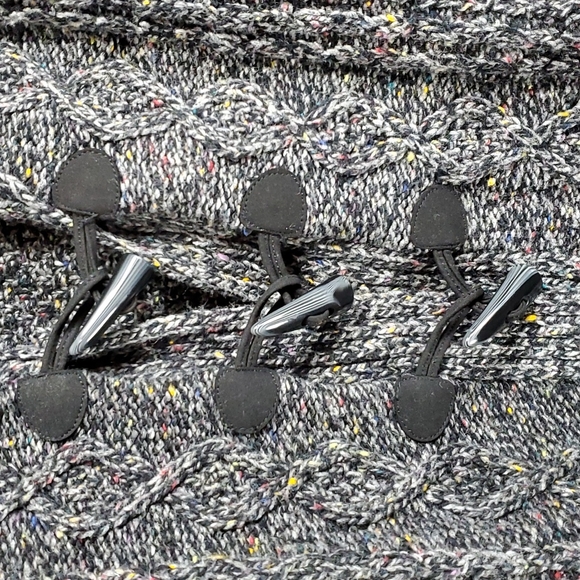 5/$30 🎀 Merona | Gray Marled Knit Wool Blend Chunky Cardigan Sweater Jacket - Picture 5 of 10